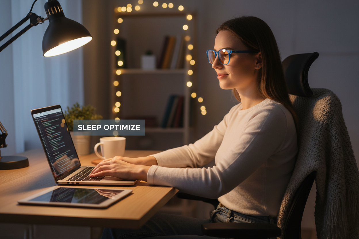 SleepGuard Blue Light Blocking Glasses - Premium Night Mode Eyewear
