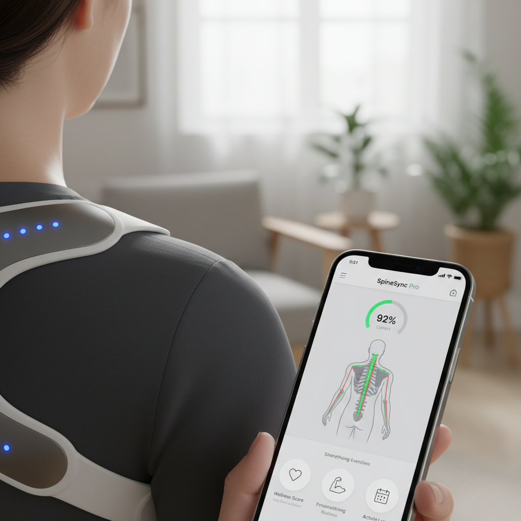 Posture corrector with smartphone app interface