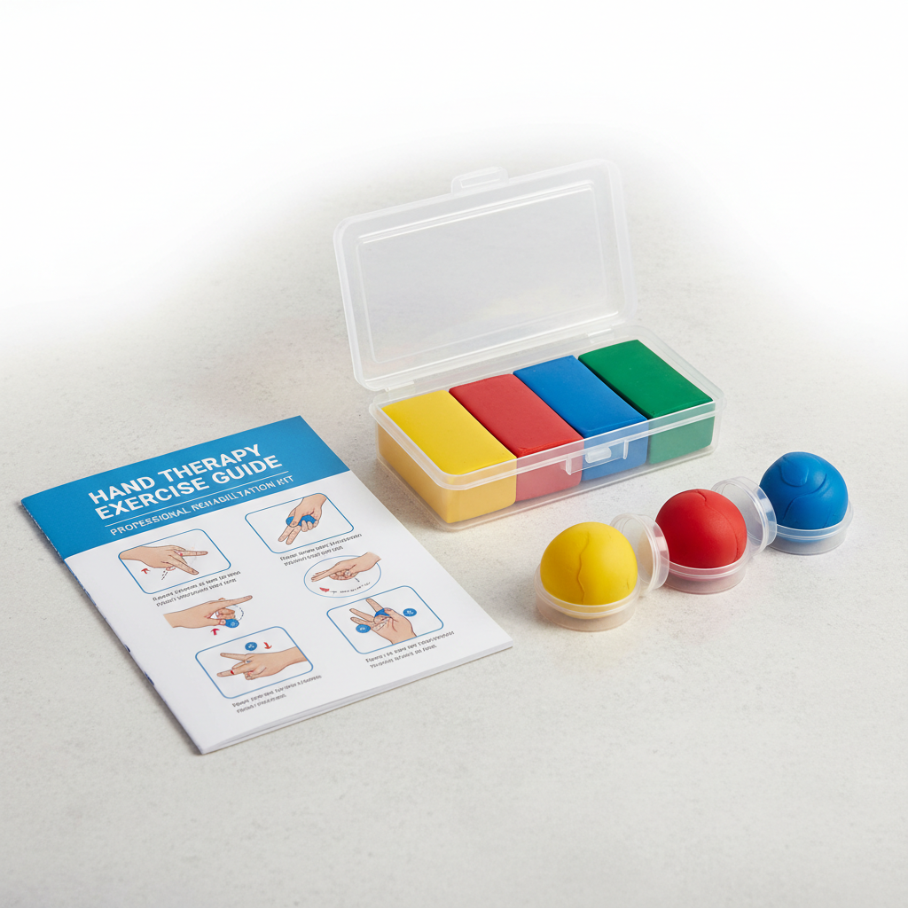 RehabFlex Hand Therapy Putty Set - 5 Resistance Levels for Strength & Dexterity