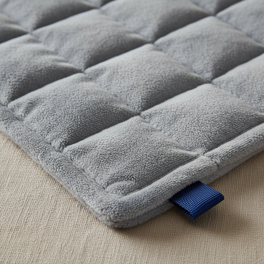 Weighted blanket texture close-up