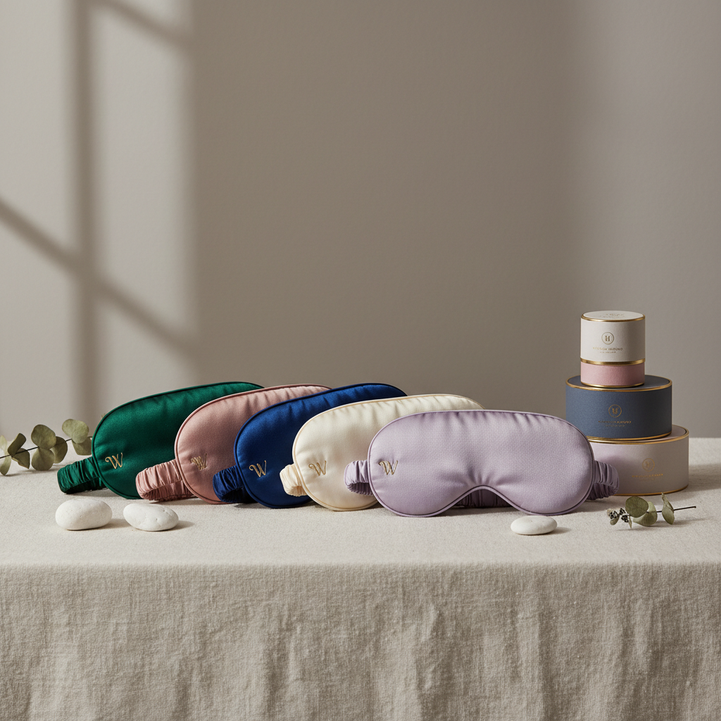 Multiple color options of luxury sleep eye masks